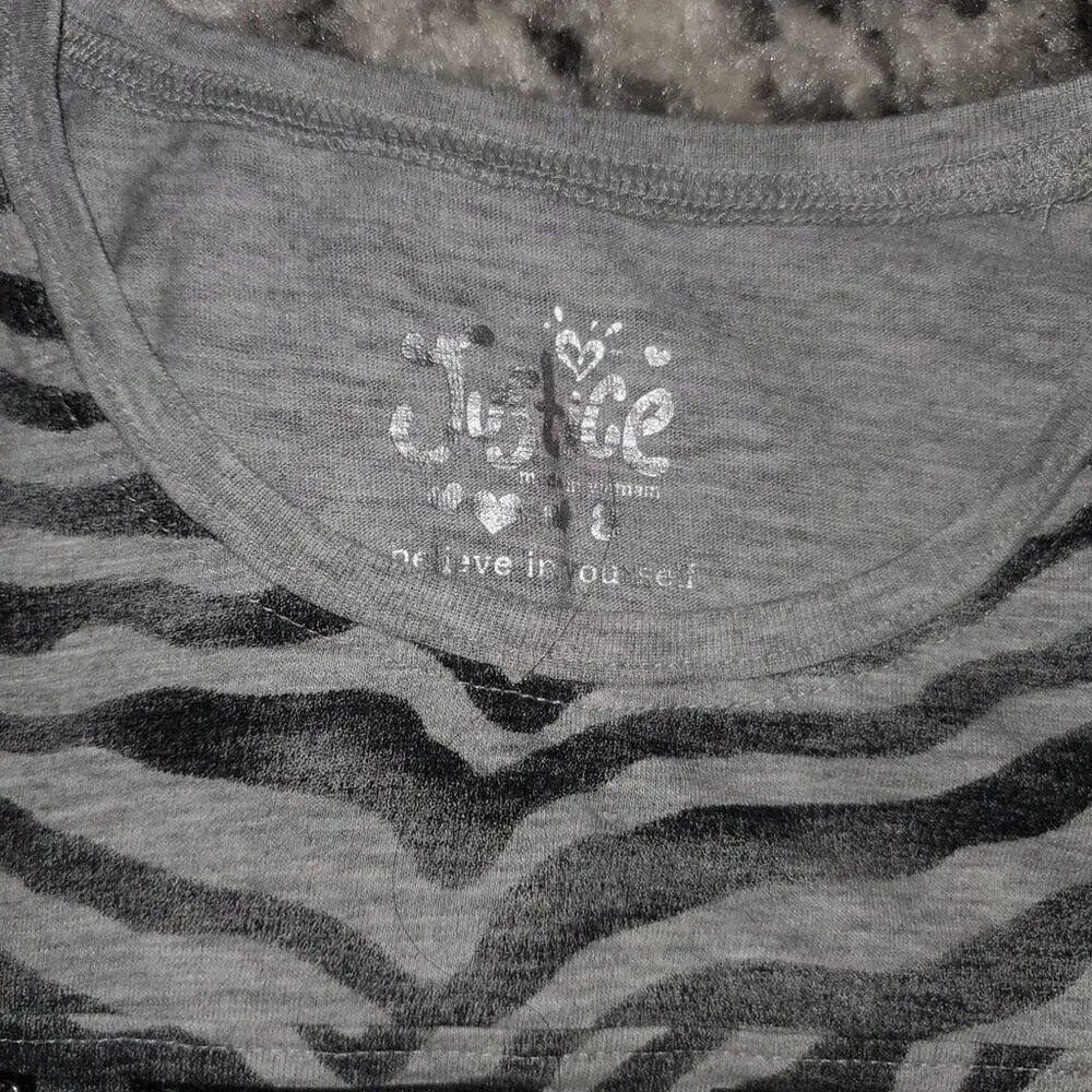 Justice Girls Size 8 Zebra Print